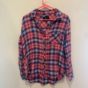 Rails Pink and Blue hunter Plaid Shirt S